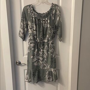Maurices Gray and Black Floral Dress